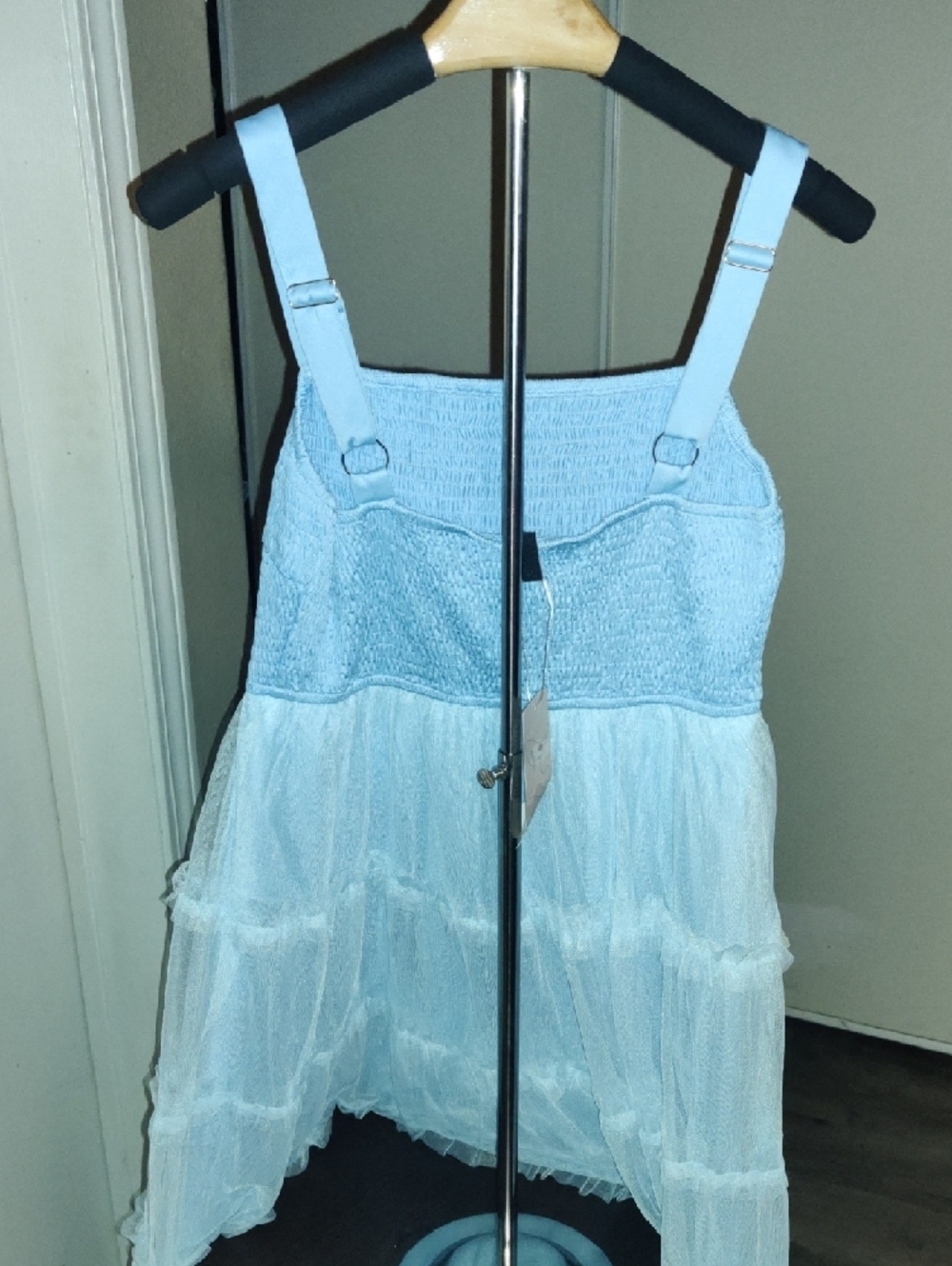 Light Blue Ruffled Maxi Dress - Brand - Picture 4 of 5